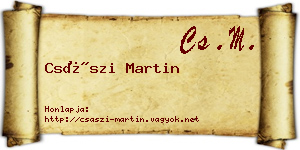 Császi Martin névjegykártya